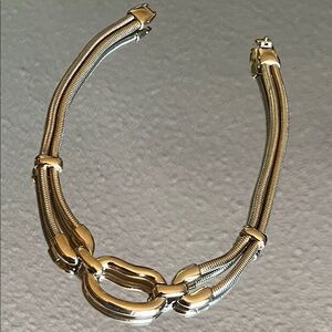 Vintage Monet Gold Double Snake Chain Necklace 1960’s-1970’s
